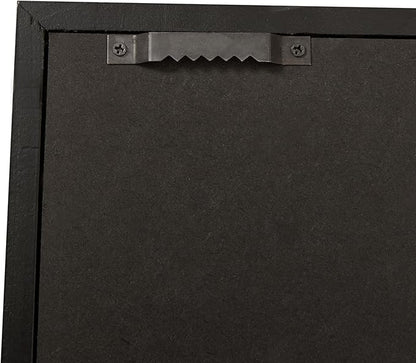 Flash Furniture Banks Jersey Display Case, Hanging PVC Tube, Velvet Lined Back, Foam Sheet Insert, Acrylic Window, Anti-Theft Lock with Keys, 24x36, Black