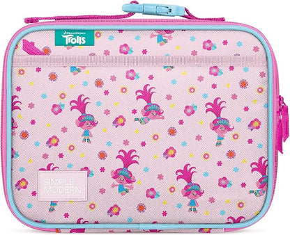 Simple Modern Trolls Kids Lunch Box for School | Reusable Insulated Lunch Bag for Toddler, Girl, and Boy | Meal Containers with Exterior & Interior Pockets | Hadley Collection | Trolls Poppy Mashup