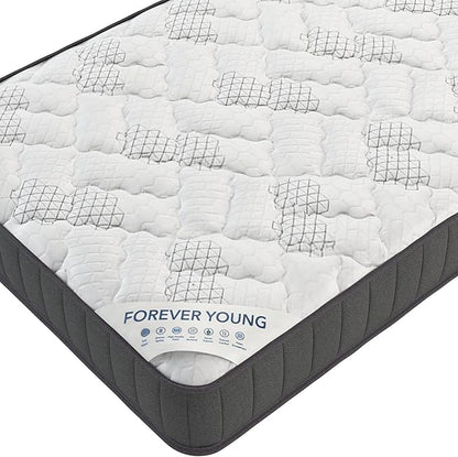 Ottomanson Twin XL 9" Hybrid Mattress - Medium-Firm Support - Made in USA - Individually Pocketed Coils & CertiPUR-US Foam - Fiberglass-Free - Bed in a Box