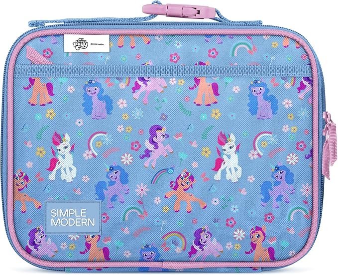 Simple Modern My Little Pony Kids Lunch Box for School | Reusable Insulated Lunch Bag for Toddler, Girl, and Boy | Exterior & Interior Pockets | Hadley Collection | My Little Pony Garden of Rainbows