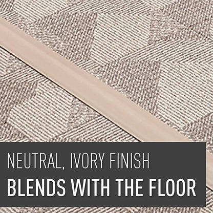 C2G Wiremold Floor Cord Management Kit, Corduct, Cord Protector, Wire Organizer and Hider, Rubber Cable Cover and Concealer, Ivory, 50 Feet, CDI-50