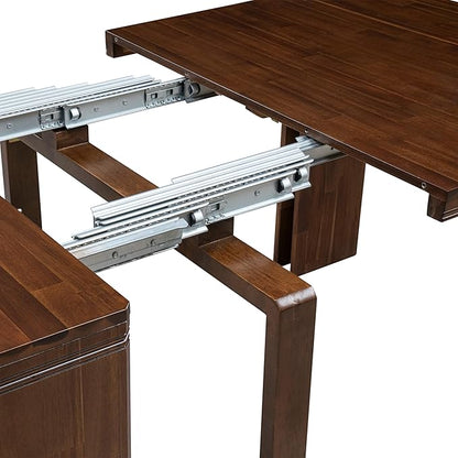 X12SI-008-04 - 13 Pieces Kitchen Dining Table Set includes an Extendable Rectangle Kitchen Table and 12 Dining Chairs, 39x120 Inch, Antique Walnut