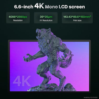ELEGOO Mars 5 MSLA Resin 3D Printer, Smart Mechanical Sensor, Intelligent Automatic Leveling, COB Light Source, 6.6-inch Mono 4K LCD Screen, Large Printing Size 143.43 x 89.6 x 150 mm³