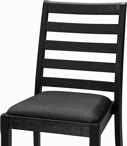 East West Furniture LGX19-BLK-24 -9 Piece Dining Set Includes a Rectangular Kitchen Table with Black Tabletop and 8 Stackable Polyester Fabric Chairs, Black