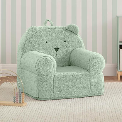 Delta Children babyGap Sherpa Bear Chair - Greenguard Gold Certified, Sage