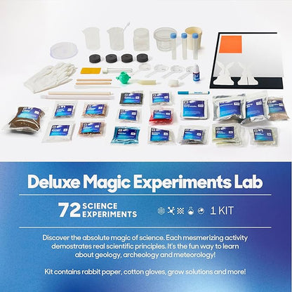 Discovery™ Magic Science Lab – 72 STEM Experiments for Kids| Reactions, Illusions, Crystals, Slime & Light Tricks| DIY Chemistry Project Kit| Educational Learning Toy| Physics Activity Set Ages 8+
