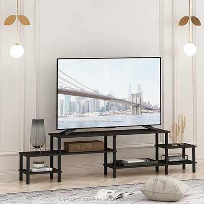 Furinno Turn-N-Tube Grand Stand for TV up, 78 Inch, Espresso
