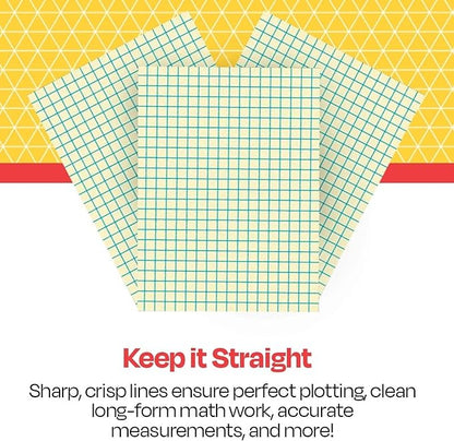 School Smart Graph Paper, 1/2 Inch Rule, 9 x 12 Inches, Manila, Pack of 500
