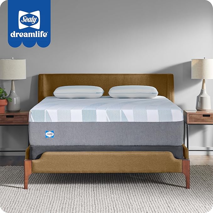 Sealy Dreamlife 14” Foam Mattress-in-a-Box, Full, SealyComfort Gel Memory Foam, SealySupport Transition Foam, Machine Washable Cover