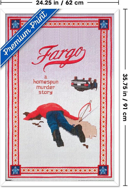 Fargo (1996) - One Sheet Wall Poster, 34L" x 22.4W", White Framed Version