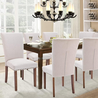 COLAMY A420-FBEI-4 Dining Chairs, Set of 2, Beige