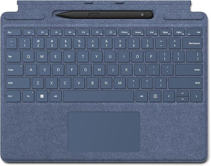 Microsoft Surface Pro Signature Keyboard with Slim Pen 2 Bundle, Sapphire Colour Keyboard