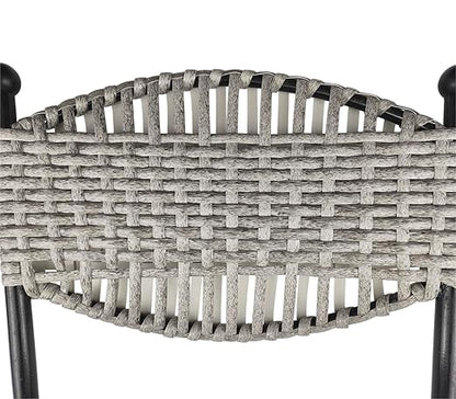 Feyart PE Rattan Strip for Outdoor Rattan Furniture Repair, 8.5mm Plastic Wicker for Patio Furniture Restore(Light Grey)