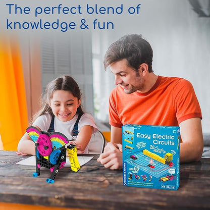 Thames & Kosmos Easy Electric Circuits STEM Kit | Essential Circuitry Set | 15 Experiments, 5 Motorized Models - Electricity, Current, Voltage, LEDs & More | Innovative, Easy-to-Use Building System