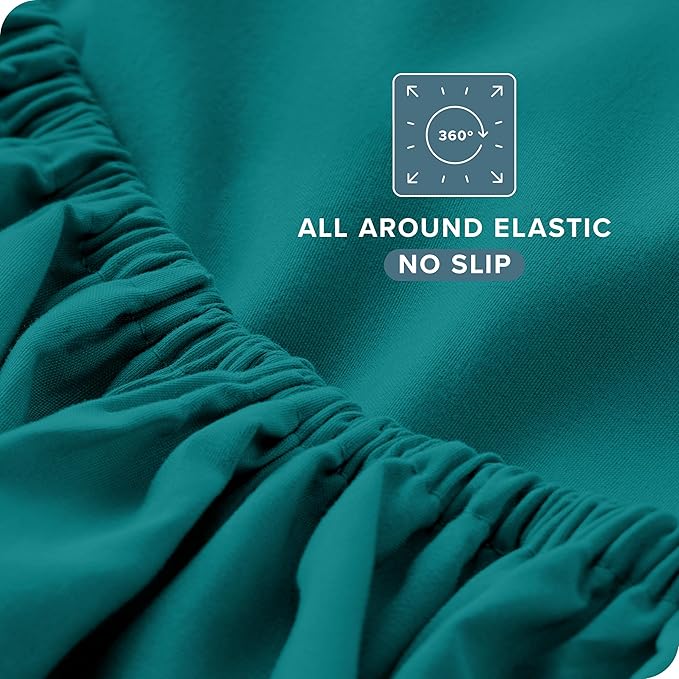 Bare Home Full Sheet Set - Luxury 1800 Ultra-Soft Microfiber Full Bed Sheets - Double Brushed - Deep Pockets - Easy Fit - 4 Piece Set - Bedding Sheets & Pillowcases (Full, Emerald)