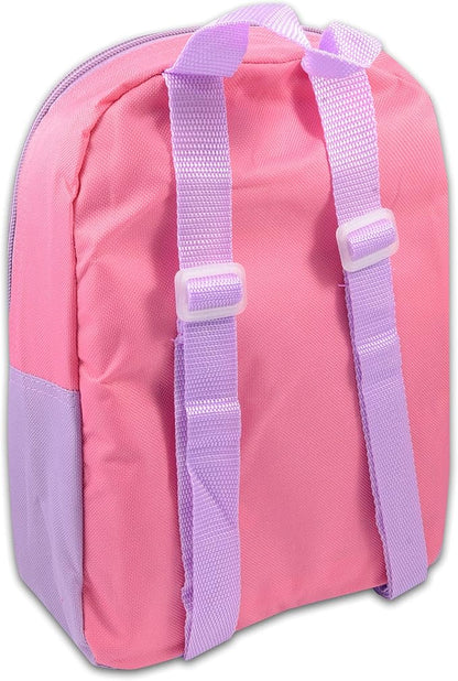 Minnie Mouse Mini Backpack with Lunch Box Set - Bundle 11" Backpack, Lunch Bag, Stickers, More | Minnie Mouse School Supplies for Kids