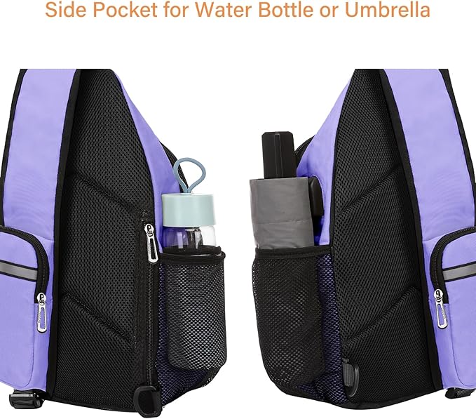 MOSISO Sling Backpack Bag, Crossbody Shoulder Bag Travel Hiking Daypack Chest Bag with Front Square Pocket&USB Charging Port