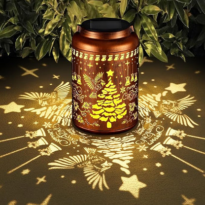 Solar Lanterns Outdoor Waterproof Garden Decor Birthday Gifts for Women Mom Grandma Hanging Lights Metal Decoration Outside for Yard, Patio,Backyard( Red Bird)