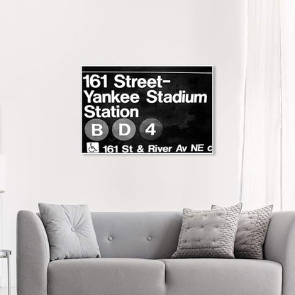 Cities and Skylines Framed Wall Art Canvas Prints 'Yankee Stadium' United States Cities