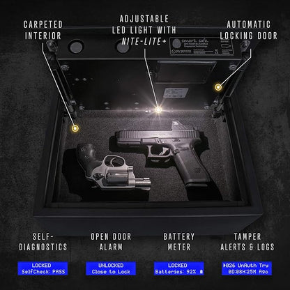 Verifi Smart Safe S3800 Biometric Safe with FBI Certified Fingerprint Sensor Top Opening