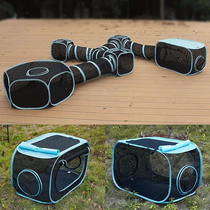 INTURN Cat Furniture Tent for Indoor and Outdoor Playpen Portable Cat Tunnels, Outdoor Kennel (Sleep Kennel)