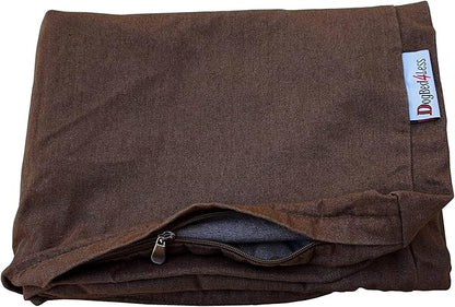 Dogbed4less Heavy Duty Chocolate Brown Denim Jean Dog Pet Bed External Cover - Replacement Cover only - 6 Sizes : Small Medium, Large, XL, XXL and XXXL (35"X20"X4")