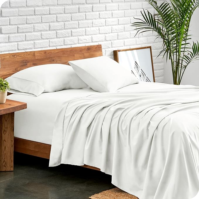 Bare Home Full Sheet Set - Luxury 1800 Ultra-Soft Microfiber Full Bed Sheets - Double Brushed - Deep Pockets - Easy Fit - 4 Piece Set - Bedding Sheets & Pillowcases (Full, Cream)