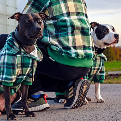 Spark Paws Human Hoodie - Premium Quality, Buttery Soft, Superior Comfort and Fit, Calming Fleece Interior, Suitable for All Styles – Green Plaid, 2XL
