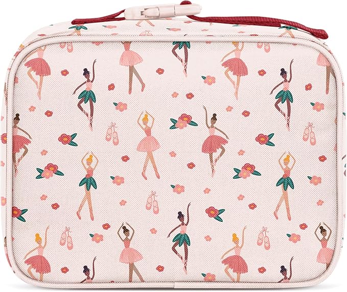 Simple Modern Kids Lunch Box for School | Reusable Insulated Lunch Bag for Toddler, Girl, and Boy | Meal Containers with Exterior & Interior Pockets | Hadley Collection | Pink Ballerina