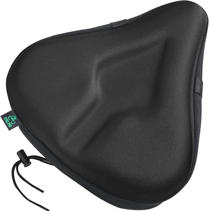 Zacro Bike Seat Cushion - Gel Padded Bike Seat Cover for Men Women Comfort, Extra Soft Exercise Bicycle Seat Compatible with Peloton, Outdoor & Indoor Bike Saddles