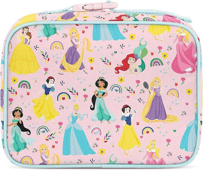 Simple Modern Disney Kids Lunch Box for School | Reusable Insulated Lunch Bag for Toddler, Girl, and Boy | Meal Containers with Exterior & Interior Pockets | Hadley Collection | Princess Rainbows