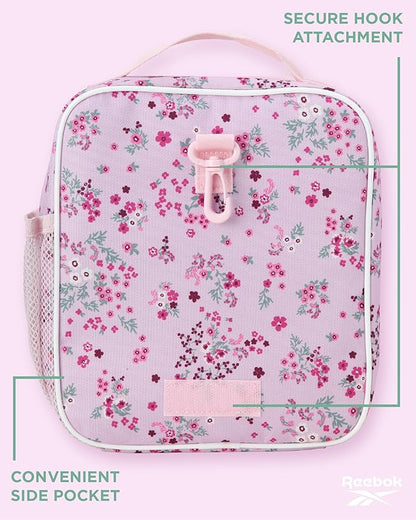 Reebok Girls and Boys Backpack - 2-in-1 Coordinated School Backpack for Girls and Boys with Detachable Lunch Box for Kids, Aqua