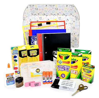 School Supply Boxes Artistic Essentials Back to School Bundle | 1 Box - 99 Pieces per Box Back to School Essentials | Includes Markers, Coloring Products, Water Colors, Pencils, Paper, & More