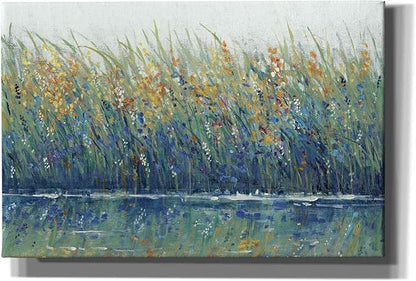 Epic Graffiti 'Wildflower Reflection II' by Tim O'Toole, Canvas Wall Art, 18"x12"