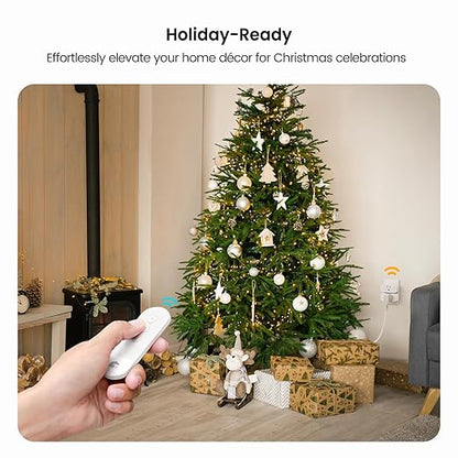 TREATLIFE 3Pack Mini Remote Control Outlet Plug with Magnetic Remote, 15A/1800W Wireless Light Switch for Lamps, Fans, Household Appliances, No Hub Required, 2 Years Warranty
