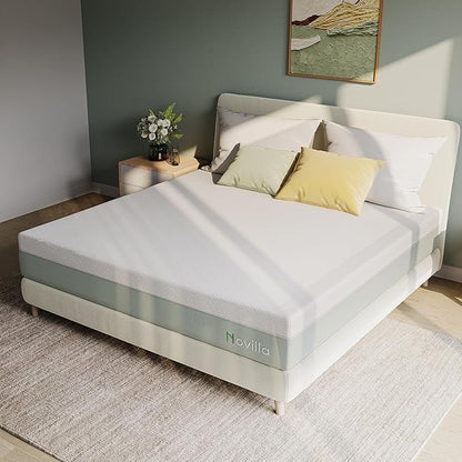 Novilla Mattress Queen Size,12 Inch Gel Memory Foam Mattress in a Box for Cool Night & Motion Isolation,Medium Firm Feel, Bliss