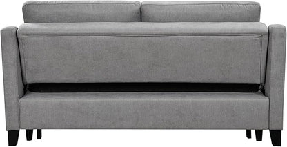 ERYE Modern 3-in-1 Sofa Loveseat Convertible Sleeper Sofabed, Queen Size Upholstered Love Seat Sofa Soft Cushion Daybed with Pull Out Sleeper Couch Bed for Living Room Home Apartment RV