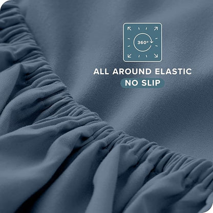 Bare Home Twin XL Sheet Set - College Dorm Size - Luxury 1800 Ultra-Soft Microfiber Twin Extra Long Bed Sheets - Deep Pockets - Easy Fit - Extra Soft - 3 Piece Set - Bed Sheets (Twin XL, Bering Sea)