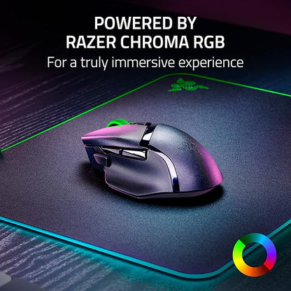 Razer Basilisk V3 X HyperSpeed Gaming Mouse - Optical - Wireless - Bluetooth/Radio Frequency - 2.40 GHz - Black - USB - 18000 dpi - 7 Button(s) - 7 Programmable Button(s) - Right-handed - 1 x AA Batte