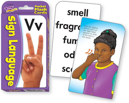 Sign Language Pocket Flash Cards
