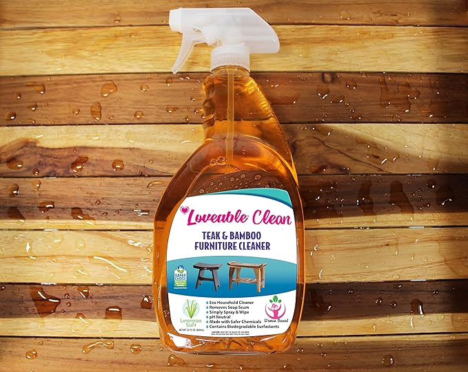 EcoDecors Protective Bundle – Loveable Teak Conditioning Oil, Teak Furniture Cleaner, and Protexion Teak Sealer Spray Bottle