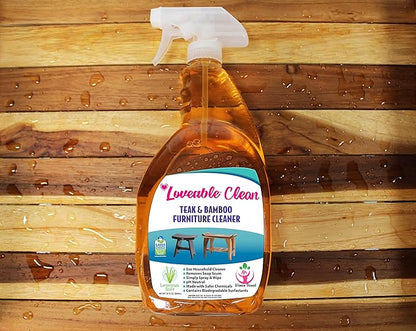 EcoDecors Protective Bundle – Loveable Teak Conditioning Oil, Teak Furniture Cleaner, and Protexion Teak Sealer Spray Bottle