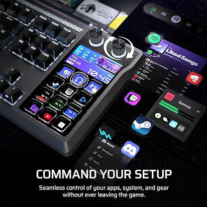 Corsair Galleon 100 SD RGB Mechanical Wired Gaming Keyboard – QWERTY US, Stream Deck-Integrated, Pre-Lubed MLX Pulse Thocky Hotswappable PBT Double-Shot Switches, FlashTap SOCD, 8,000Hz – Black