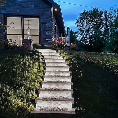 Solar Step Lights for Outside,16 Pack Solar Stair Lights Outdoor Waterproof IP67,Outdoor Deck Step Lights,Solar Outdoor Lights for Staircase,Patio,Front Step(Cool Brown)…
