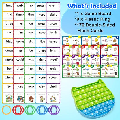 Sight Word Flash Cards Kindergarten, Sight Word Phonics Spelling Games, Preschool First Words Flashcards for Toddlers 3-5 Years, Learning to Read, Site Words Phonics Flash Cards Kindergarten
