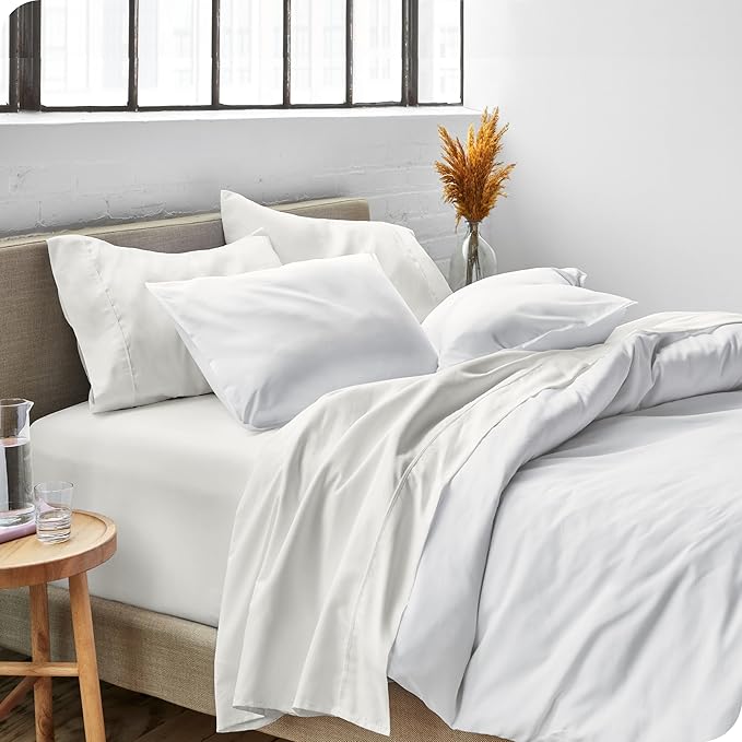 Bare Home Split California King Sheet Set - 1800 Ultra-Soft Microfiber Split California King Bed Sheets - Double Brushed - Deep Pockets - Easy Fit - 5 Piece Set - Bed Sheets (Split Cal King, Cream)