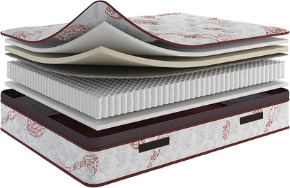Ottomanson Queen 13" Luxury I Eurotop Mattress, Medium-Firm Memory Foam Comfort - Made in USA - Premium Quilted Cover Mattress - Fiberglass-Free - Bed in a Box