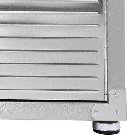 Seville Classics UltraHD Solid Steel Lockable Metal Storage Cabinet Locker Organizer, w/Adjustable Shelves for Garage, Warehouse, Office, Classroom, Granite, 48" W x 24" D x 72" H