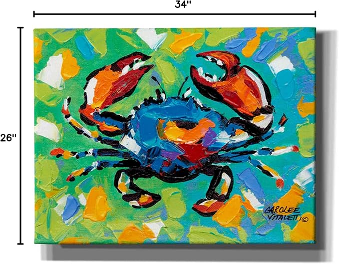 Epic Graffiti 'Seaside Crab II' by Carolee Vitaletti, Canvas Wall Art, 34"x26"