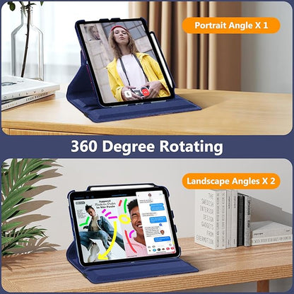 Fintie Rotating Case for iPad (A16) 11th Generation 11 Inch (2025), iPad 10th Generation 10.9 Inch (2022) - [Built-in Pencil Holder] 360 Degree Rotating Protective Stand Cover, Galaxy
